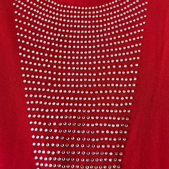 Quacker Factory Women’s Red Sparkle N’ Shine Tank Top - Picture 3 of 7
